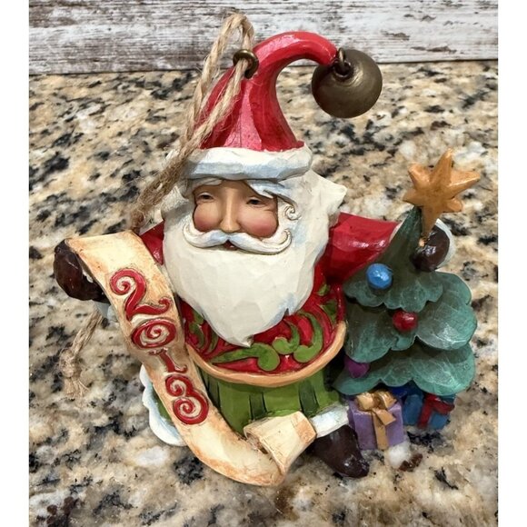 Jim Shore Santa Ornament Christmas Heartwood Creek 2013 4.5” - Picture 1 of 8